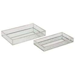 2 plateaux effet miroir "Ania"