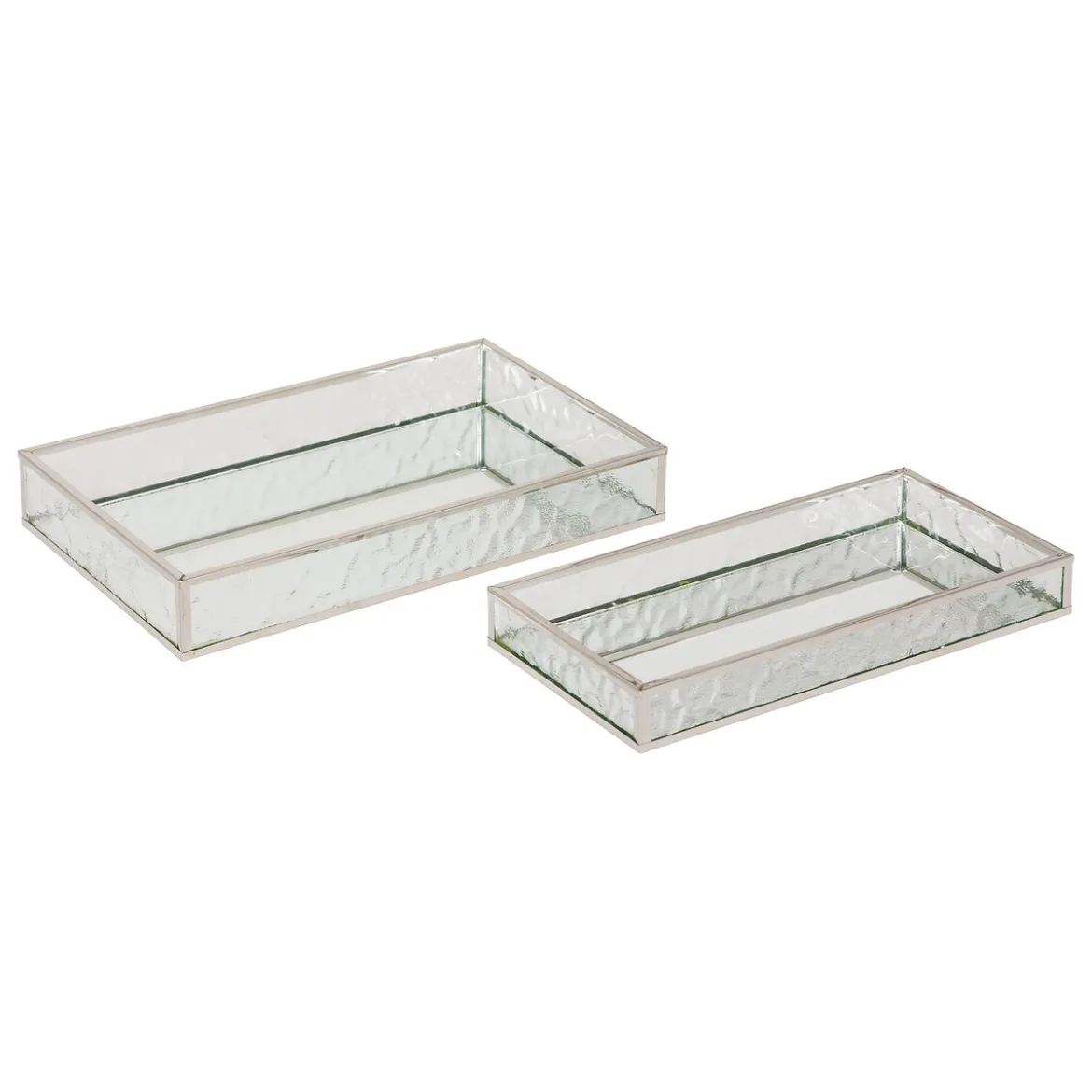 2 plateaux effet miroir "Ania"