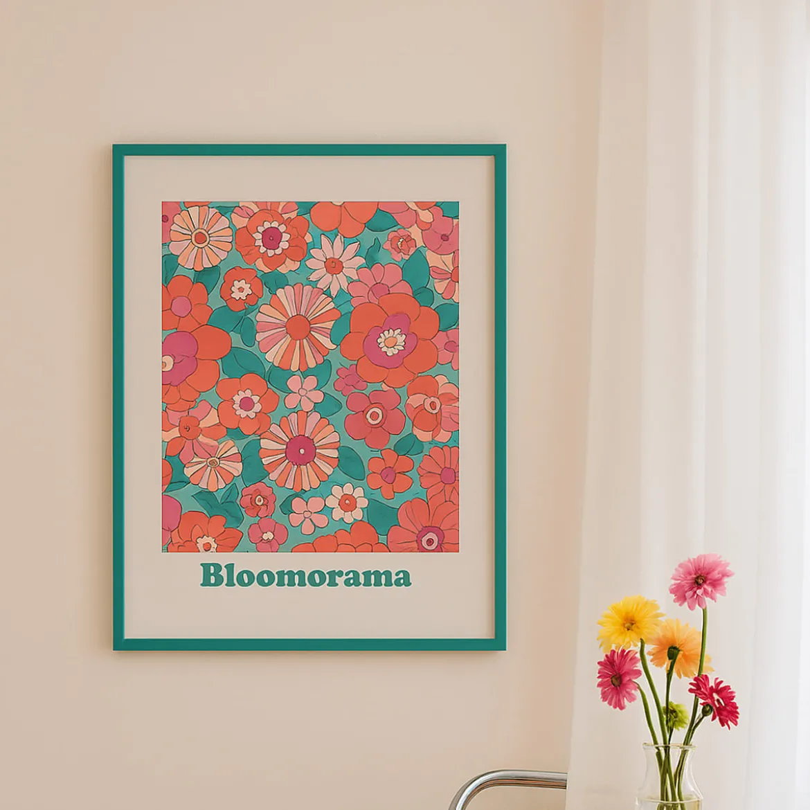 Affiche encadrée "Bloomorama" 70x50 cm