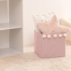 Bac de rangement enfant pompons