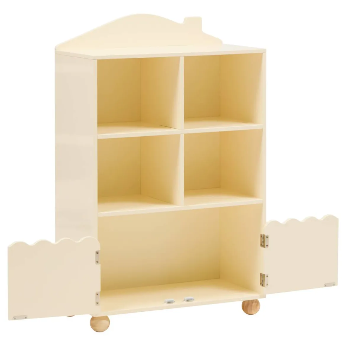 Bibliothèque enfant 2 portes 2 niveaux "Bouli"
