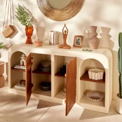 Buffet 2 portes 8 étagères
