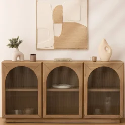 Buffet 3 portes en verre