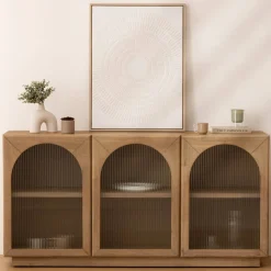 Buffet 3 portes en verre