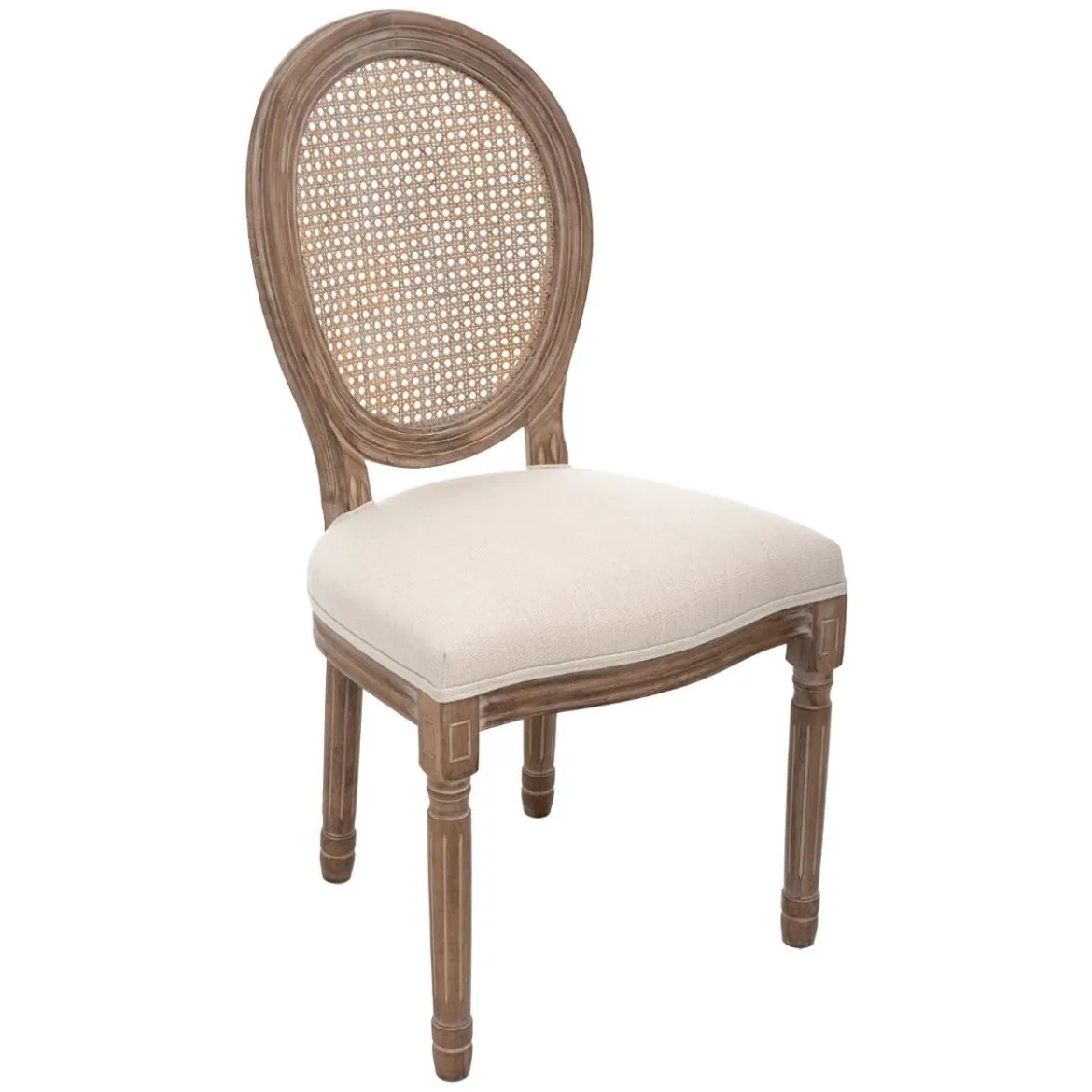 Chaise "Cléon", cannage