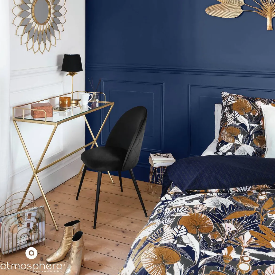 Chaise "Slano", pieds métal noir