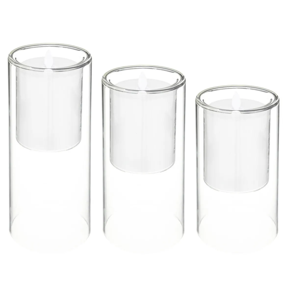 Coffret 3 bougies LED