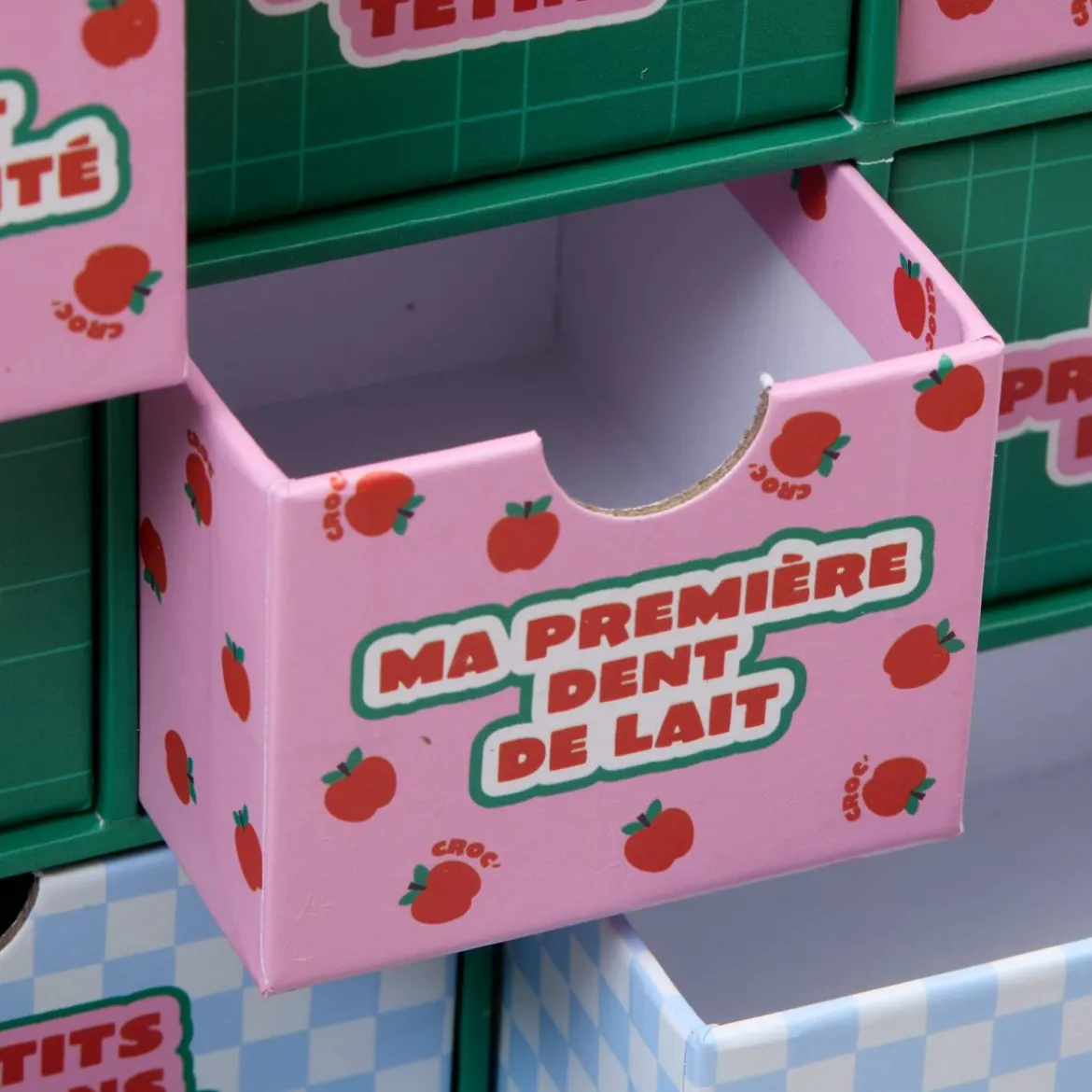 Coffret à souvenirs 10 tiroirs "Pomme d'amour"