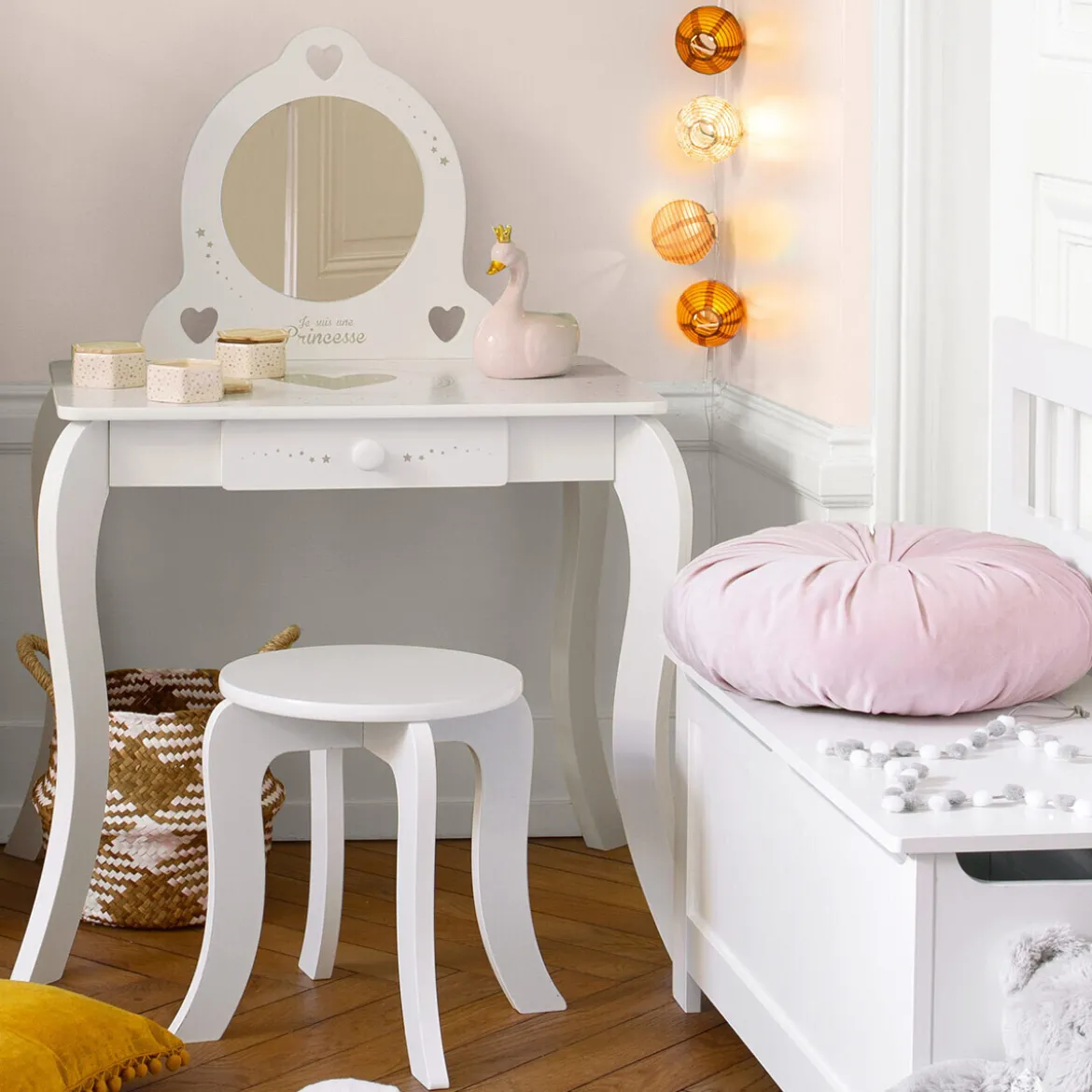 Coiffeuse et tabouret enfant