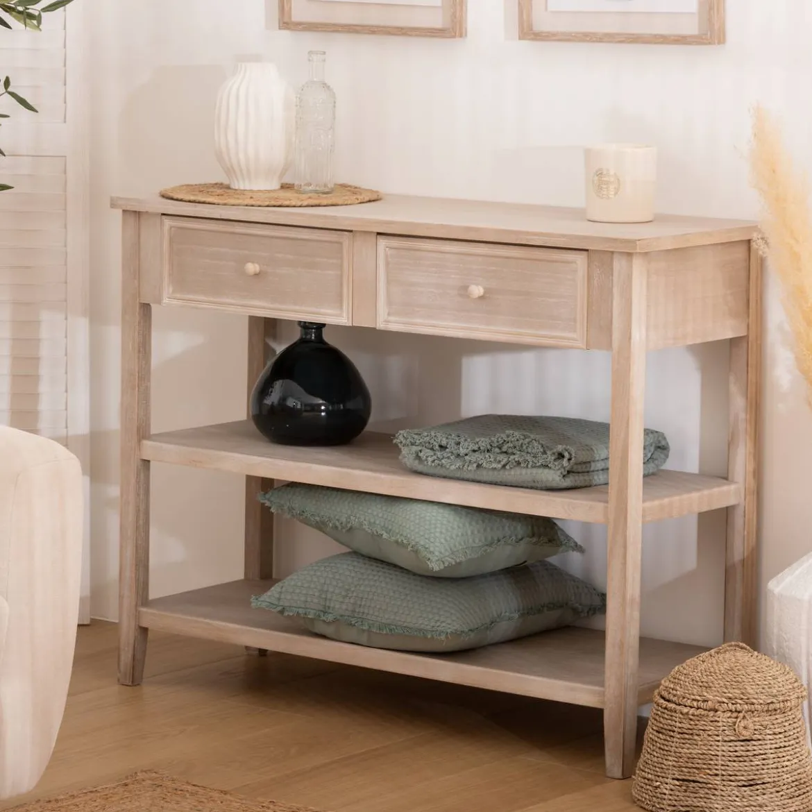 Console 2 tiroirs "Charme"