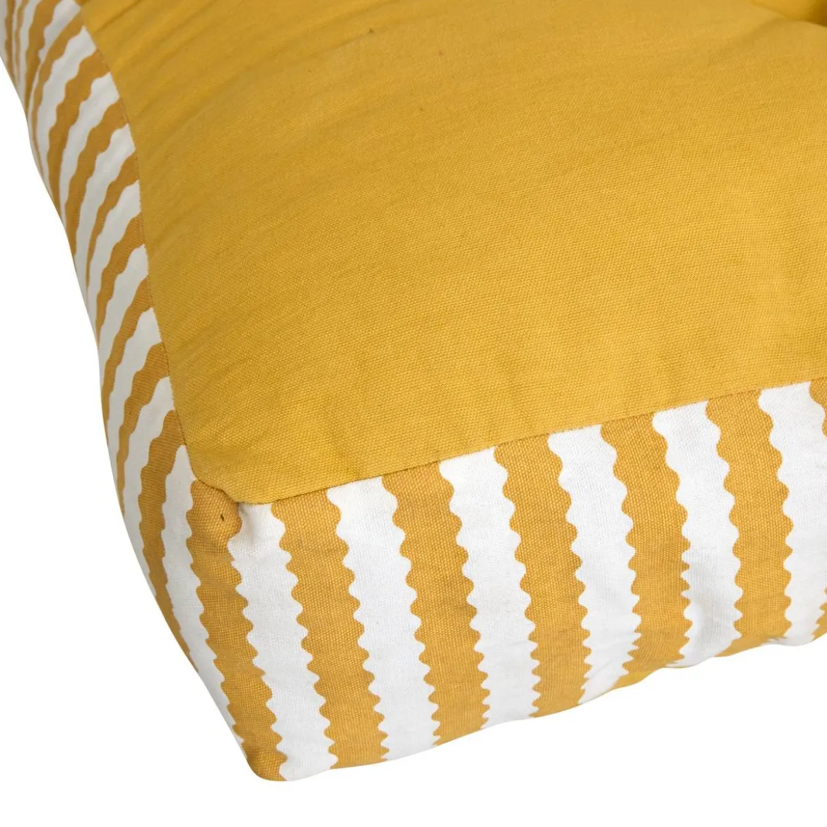 Coussin de sol d'extérieur rectangulaire POOLSIDE Jaune
