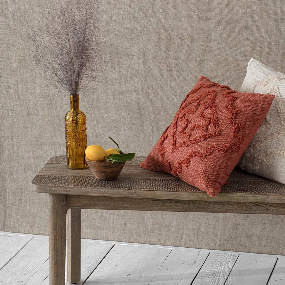 Coussin "Inca", coton tufté
