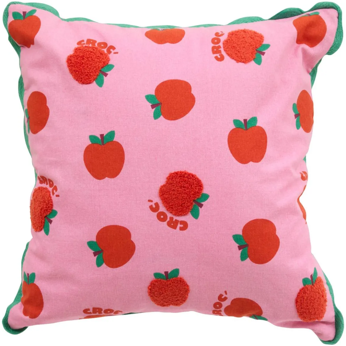 Coussin tufté "Pomme d'amour" 40x40 cm