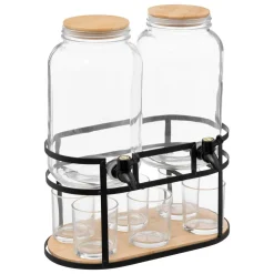 Distributeur double avec 6 verres "Duo"