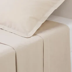 Drap plat en coton