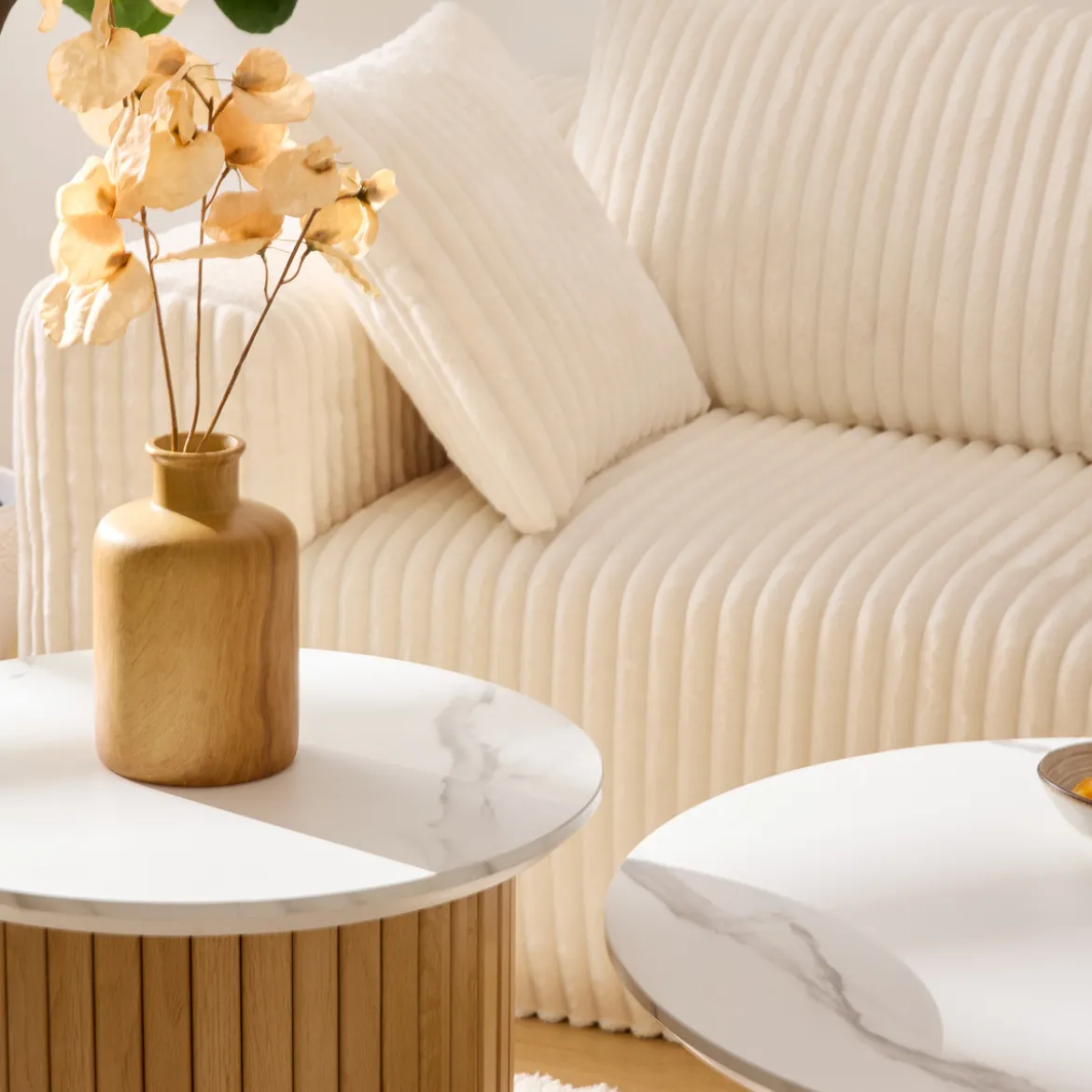 Ensemble table basse et table d'appoint "Homelya"