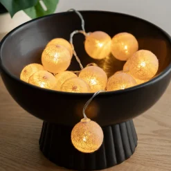 Guirlande LED 16 boules, pile