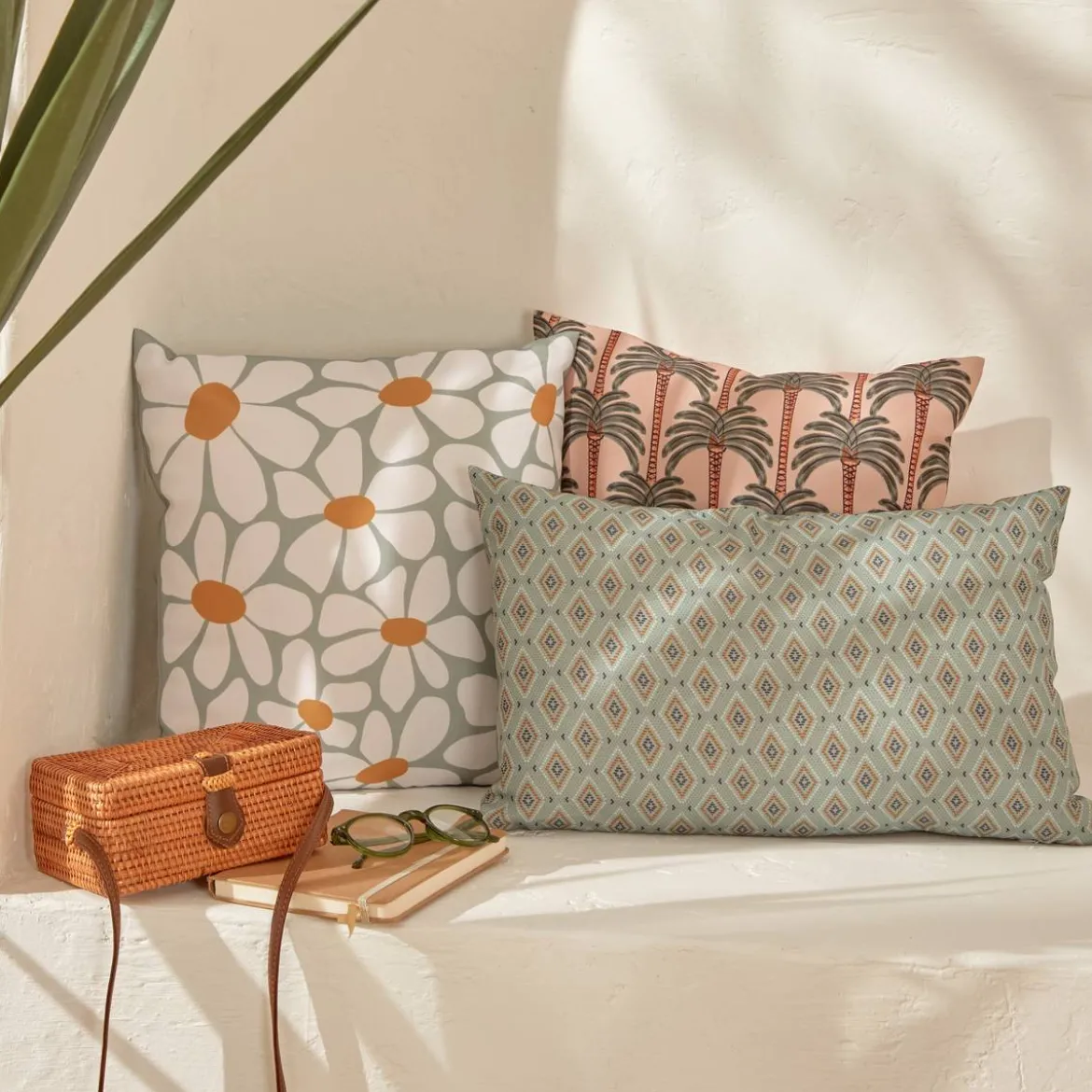 Housse de coussin d'extérieur LILIO Vert celadon