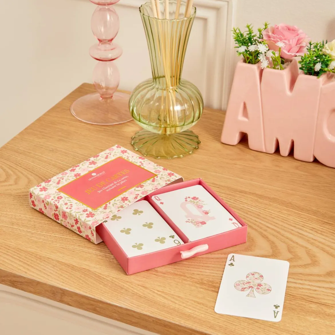 Jeu de cartes "Fleur de rose"