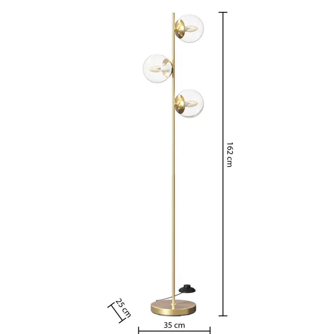 Lampadaire droit "Collectionneur"