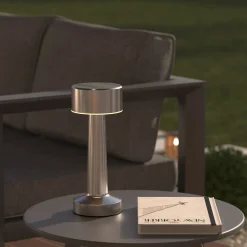Lampe d'extérieur HALTO rechargeable USB Argenté