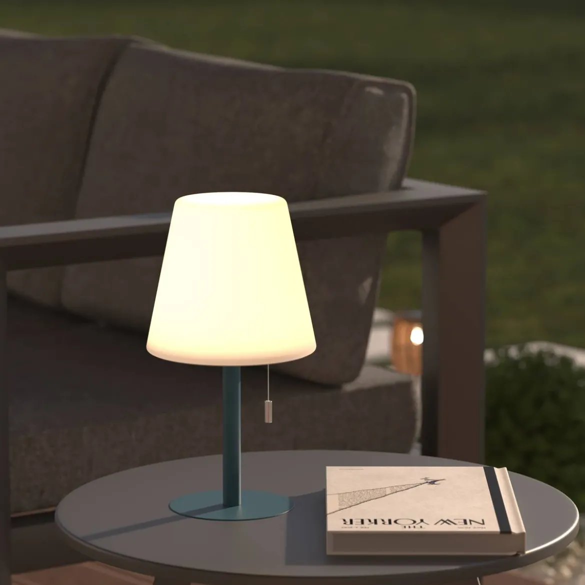 Lampe d'extérieur ZACK rechargeable USB Bleu canard