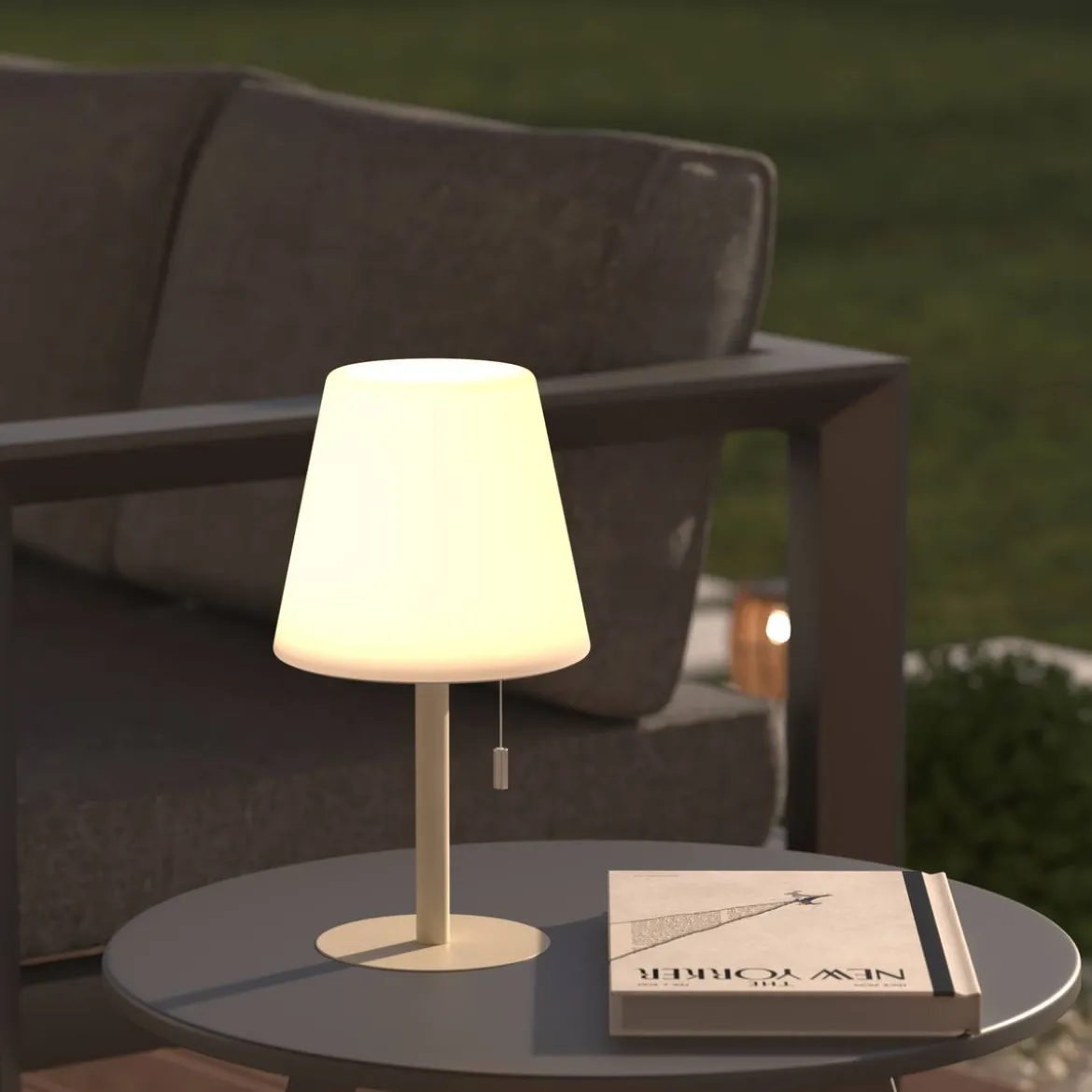 Lampe d'extérieur ZACK rechargeable USB Argile