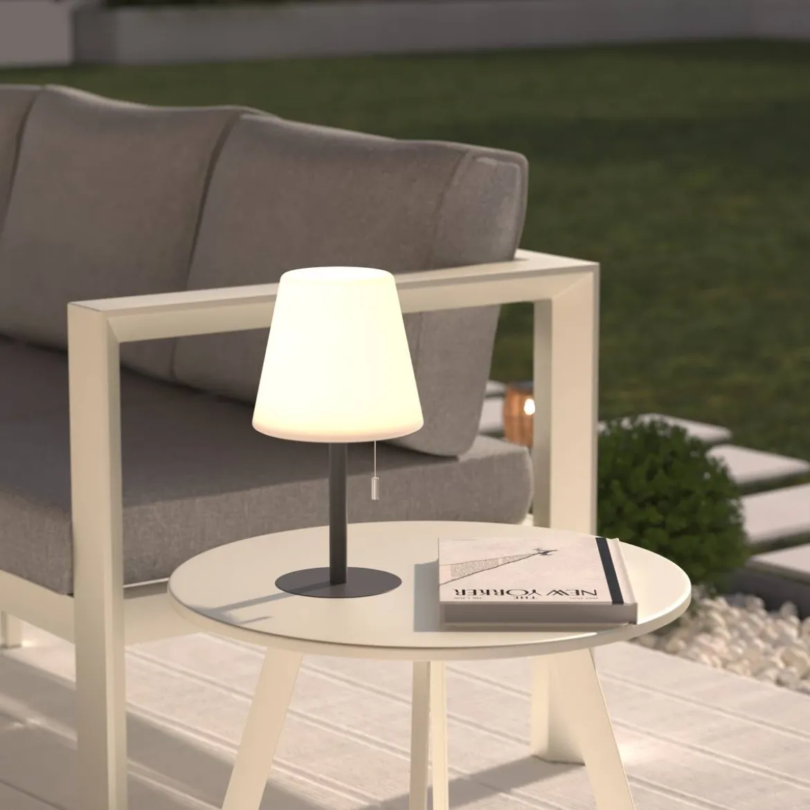 Lampe d'extérieur ZACK rechargeable USB Ardoise