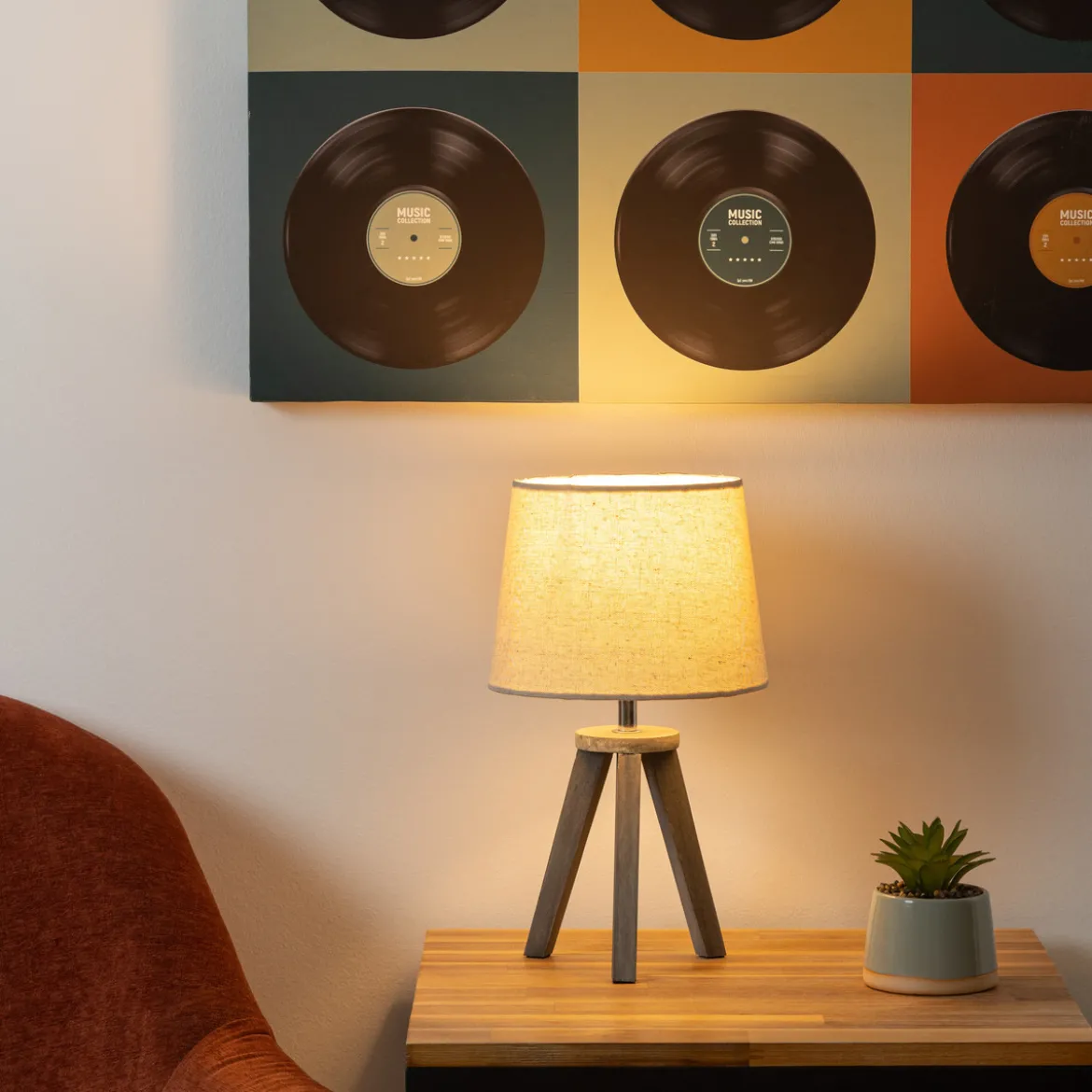 Lampe mini trépied