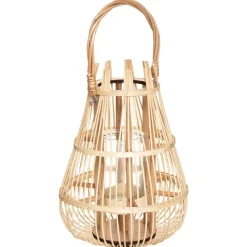 Lanterne d'intérieur panier haut Beige