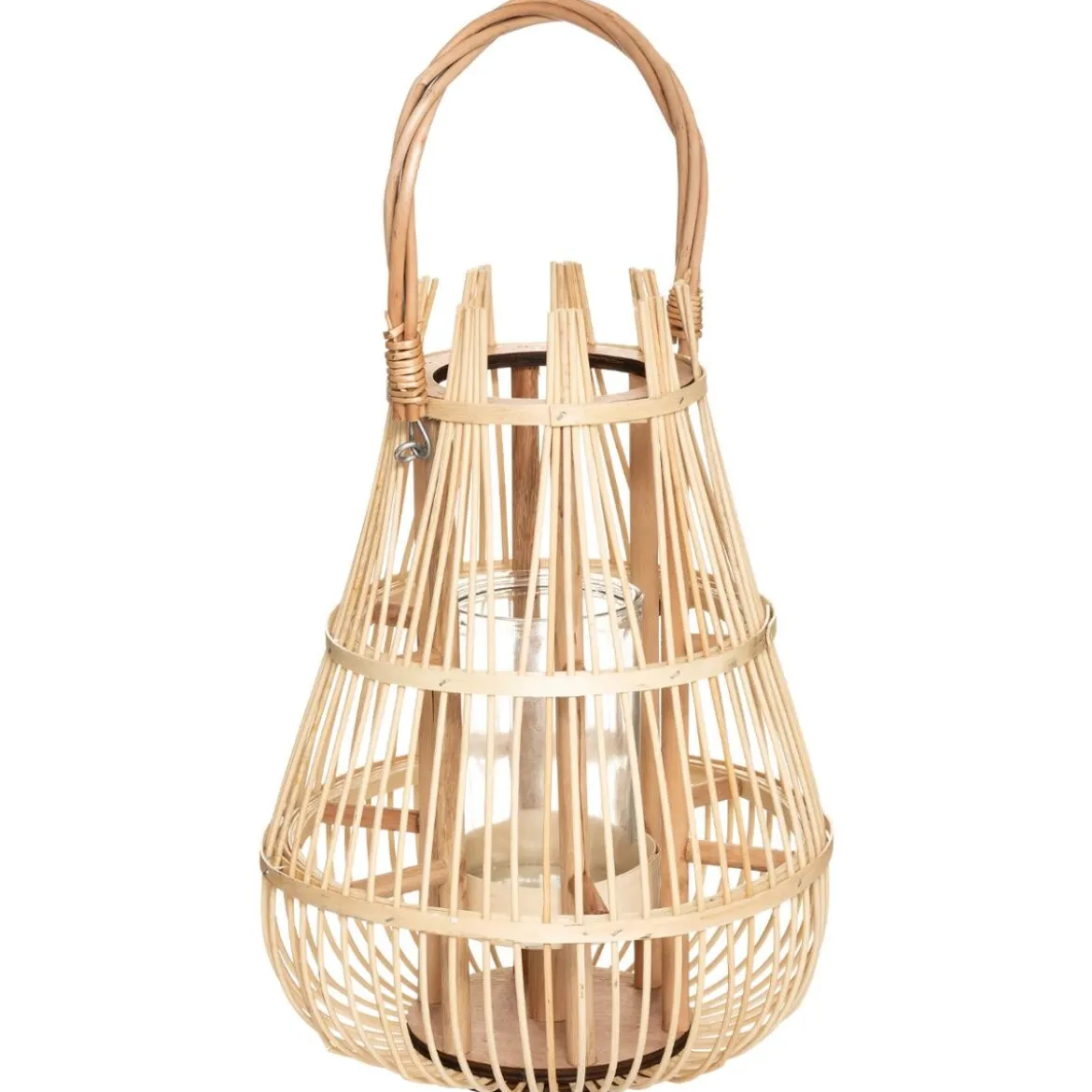Lanterne d'intérieur panier haut Beige