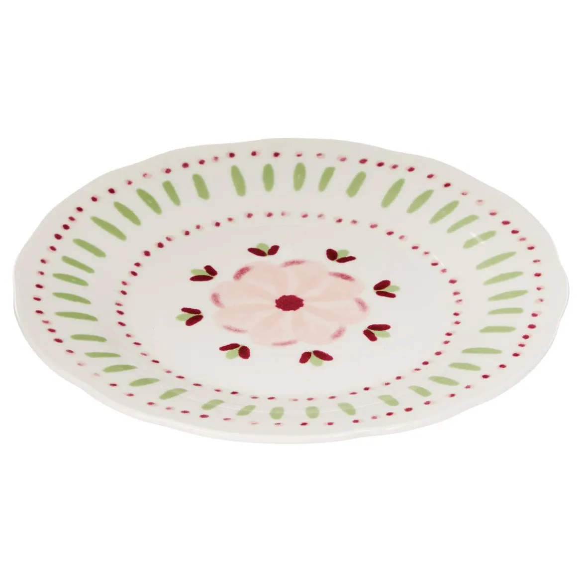 Lot de 6 assiettes à dessert "Fleur De Rose"