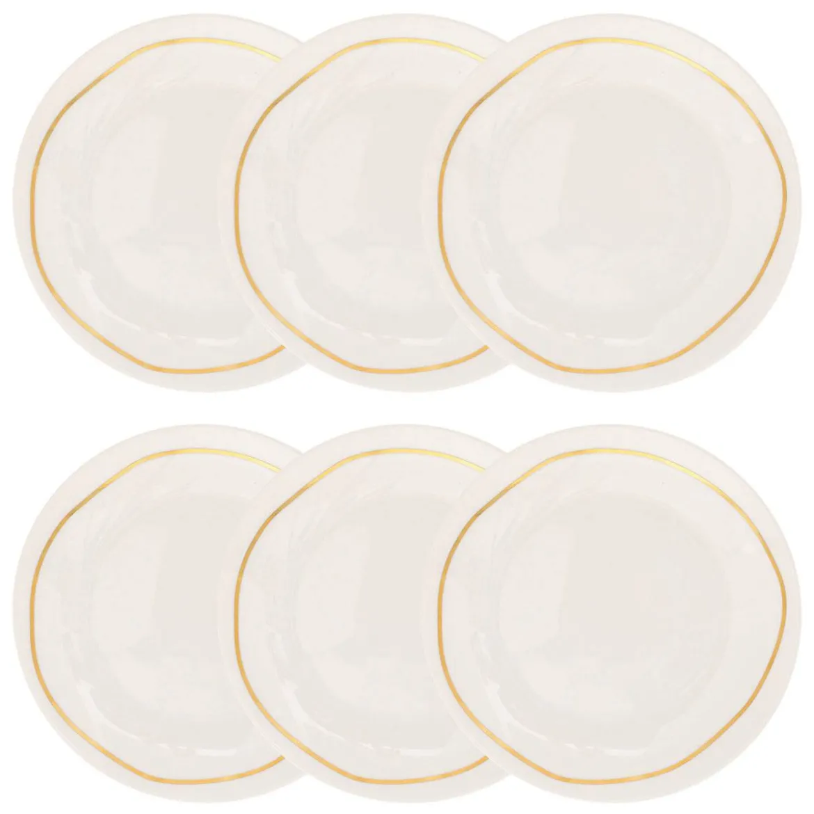 Lot de 6 assiettes à dessert "Selena"