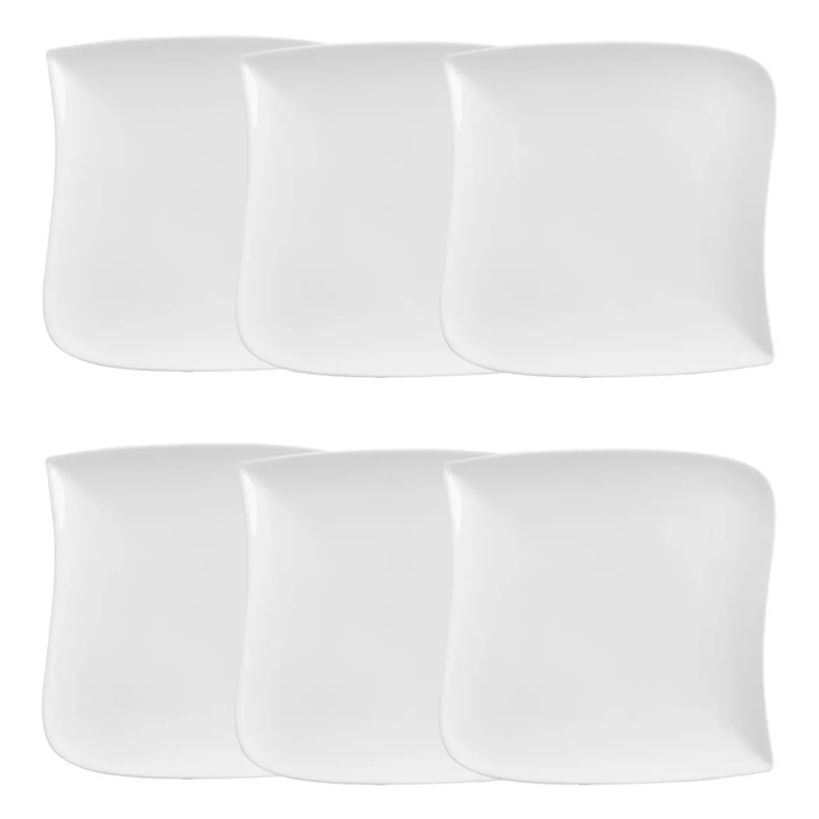 Lot de 6 assiettes à dessert "Vague"