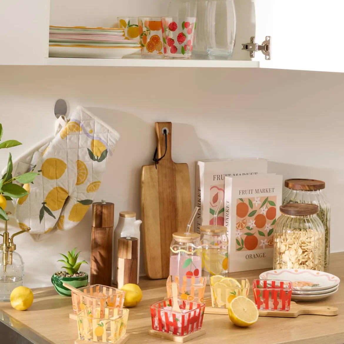 Lot de 6 assiettes à dessert "Fruity"