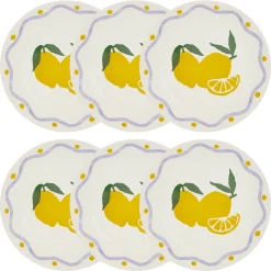 Lot de 6 assiettes à dessert