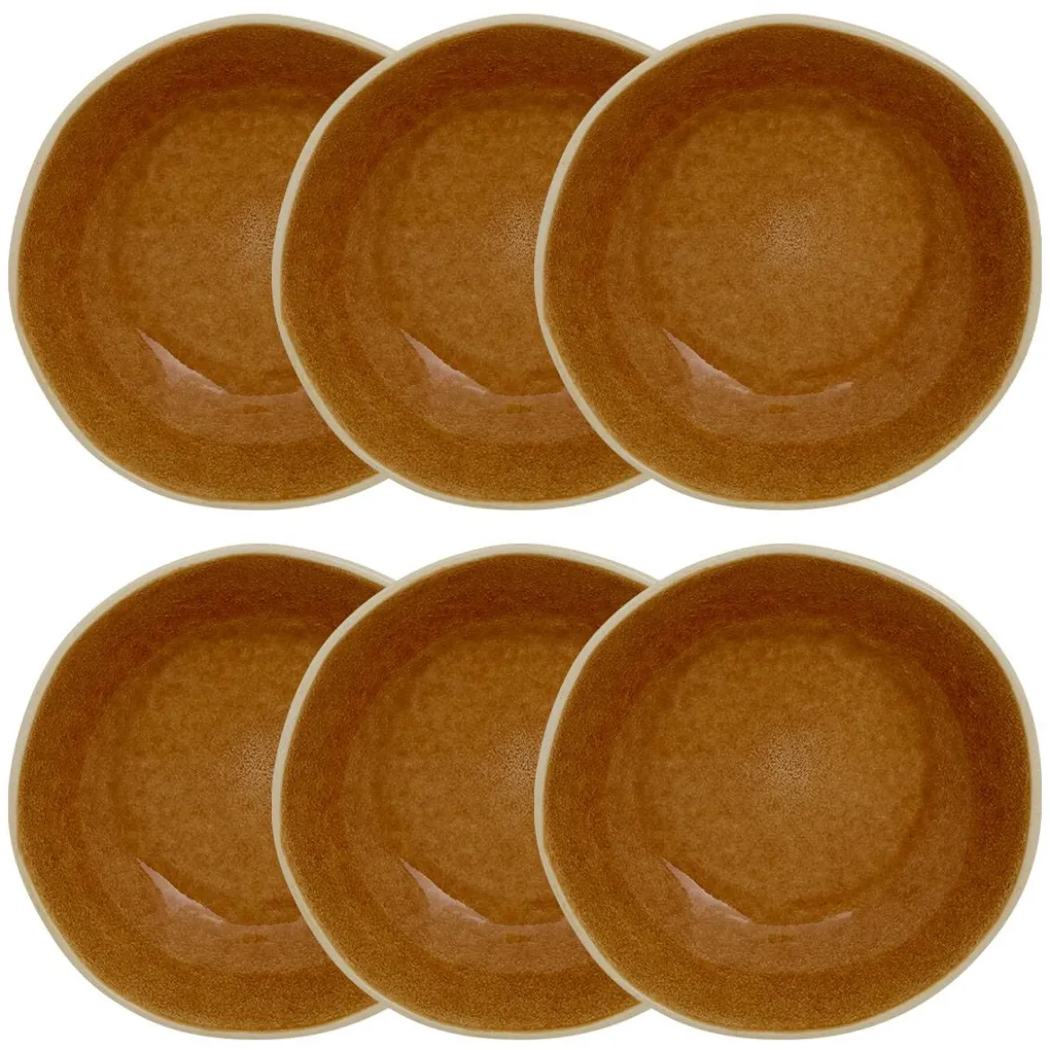 Lot de 6 assiettes creuses "Wonja"