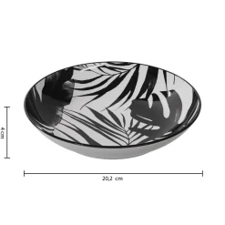 Lot de 6 assiettes creuses "Palme"