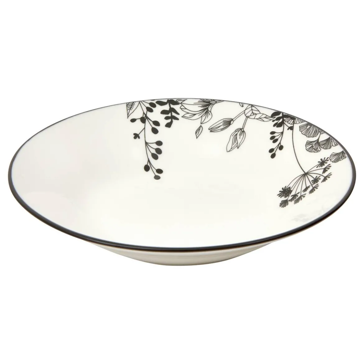 Lot de 6 assiettes creuses "White Floral"