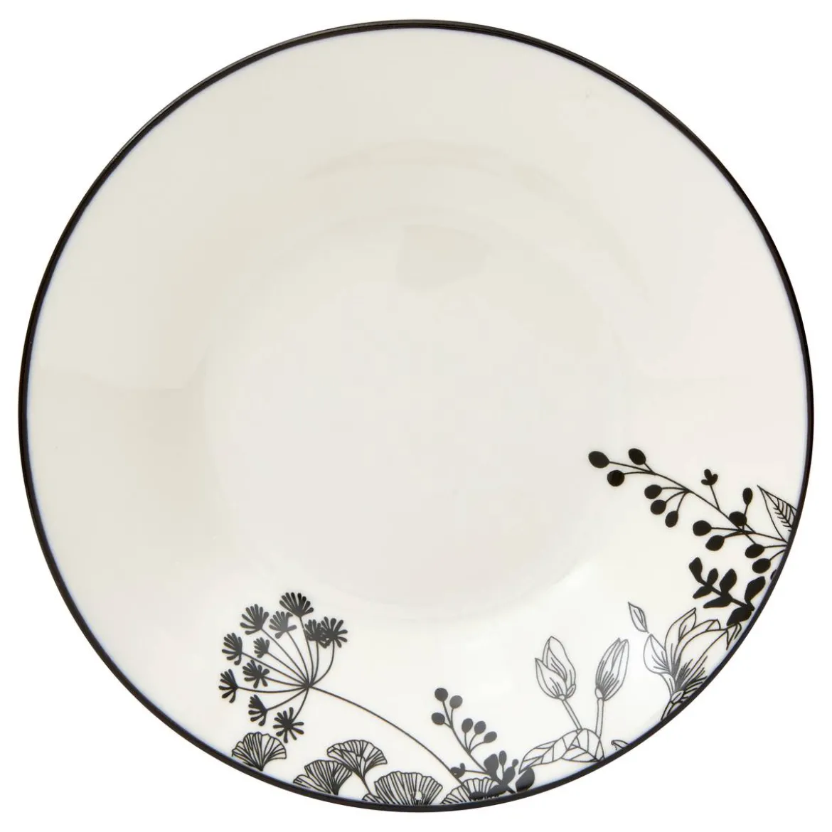 Lot de 6 assiettes creuses "White Floral"