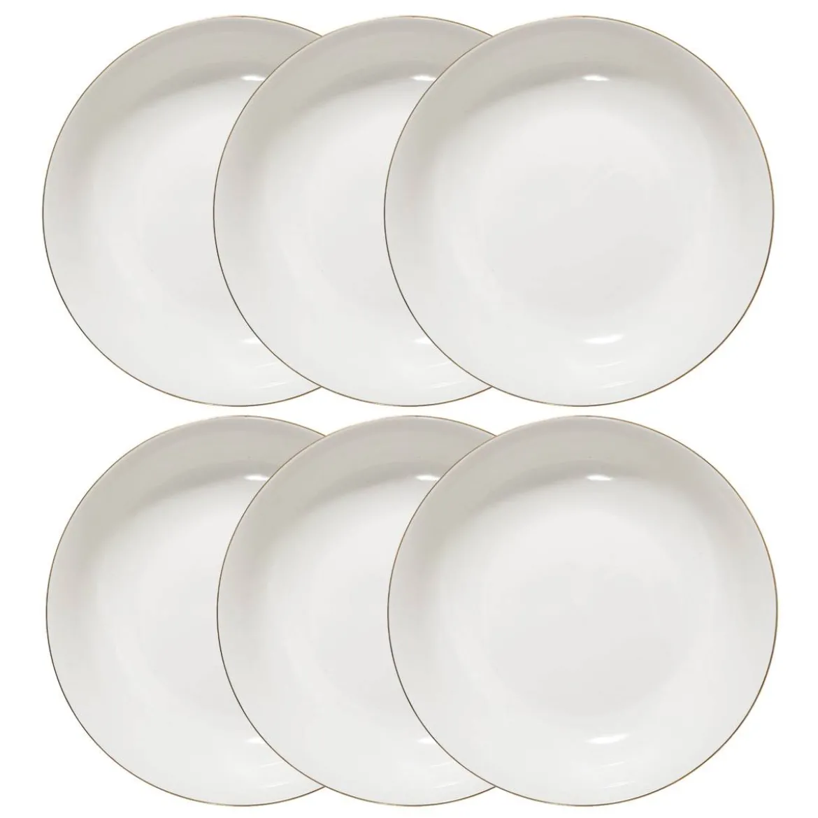 Lot de 6 assiettes creuses "Petit Salon"