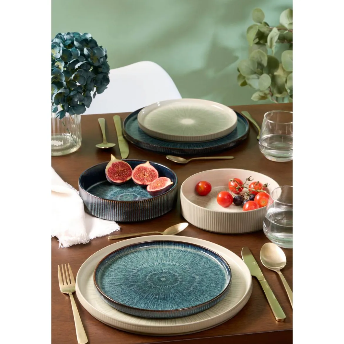 Lot de 4 assiettes creuses "Eva"