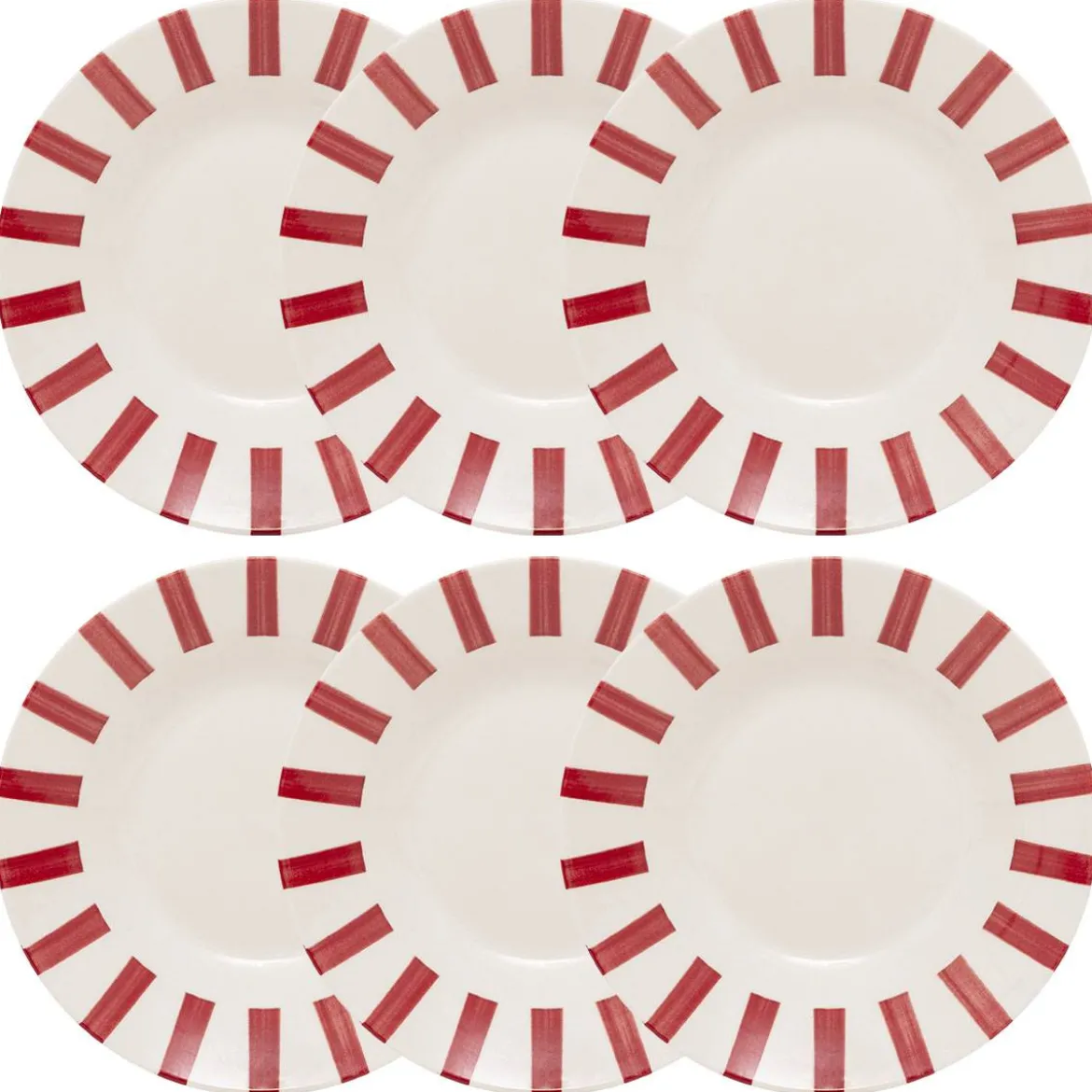 Lot de 6 assiettes creuses "Cheri"