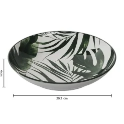 Lot de 6 assiettes creuses "Palme"