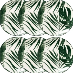 Lot de 6 assiettes creuses "Palme"