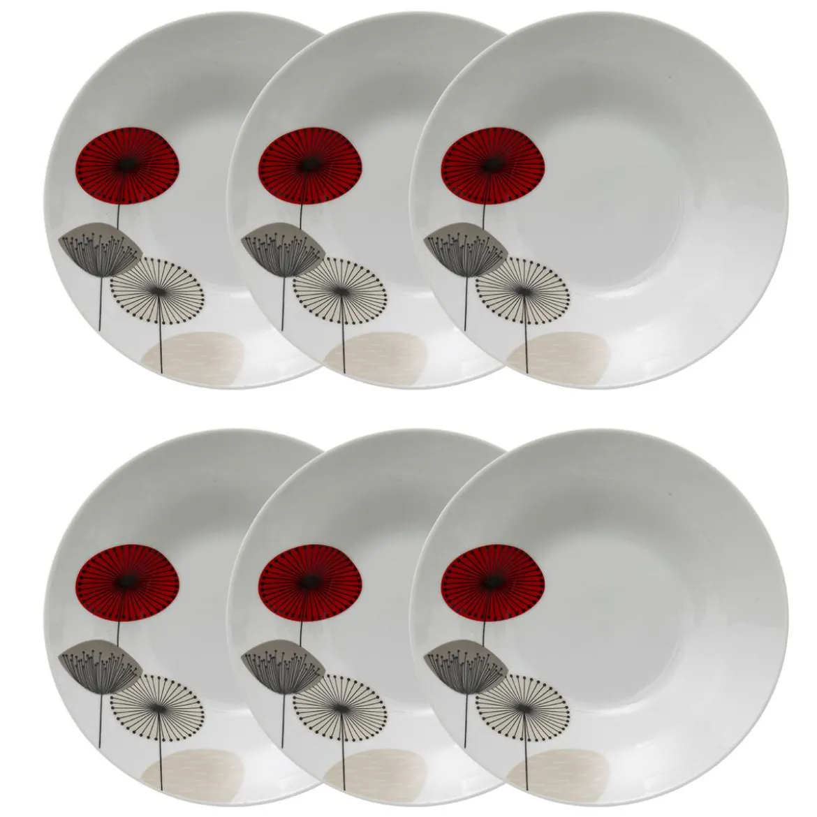 Lot de 6 assiettes creuses "Osara"