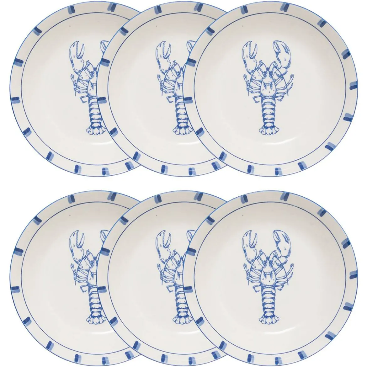 Lot de 6 assiettes creuses "Oceania"