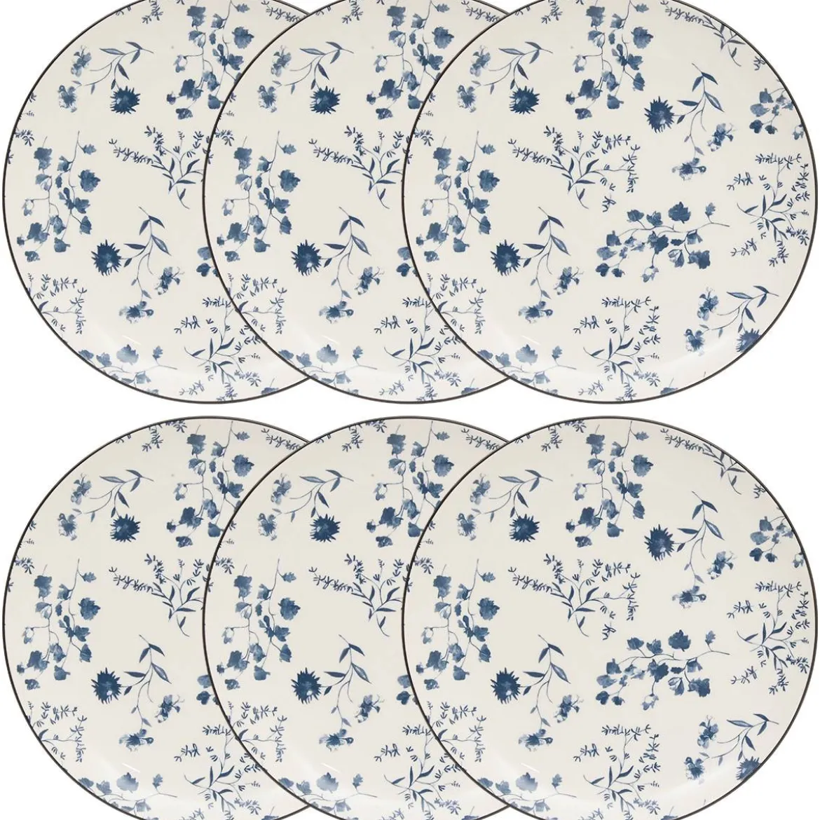 Lot de 6 assiettes plates "Umami"