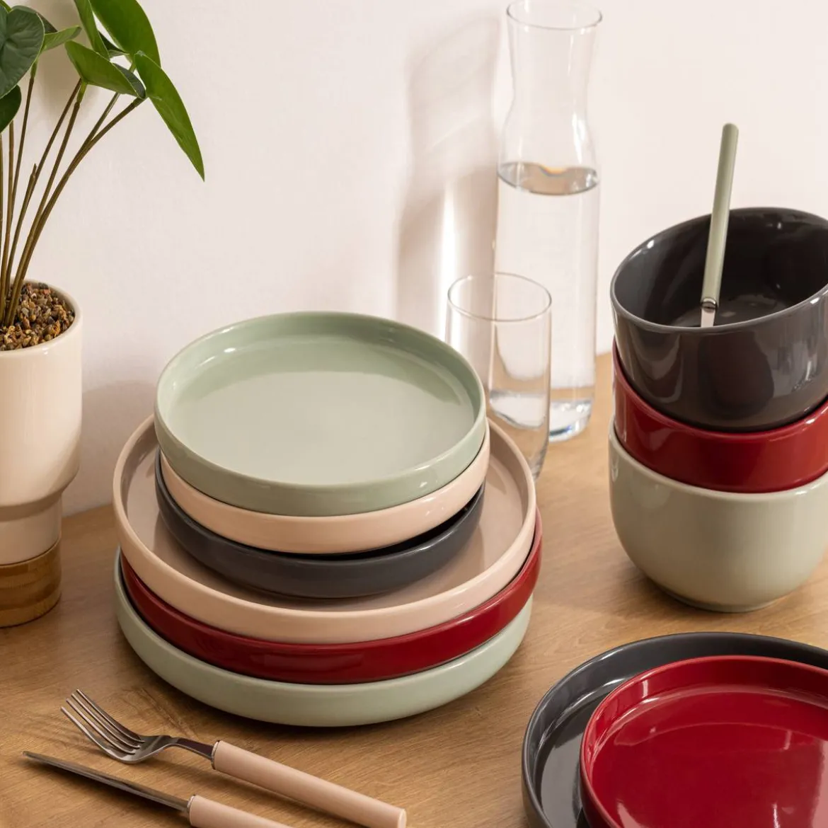 Lot de 6 assiettes plates "Marie"