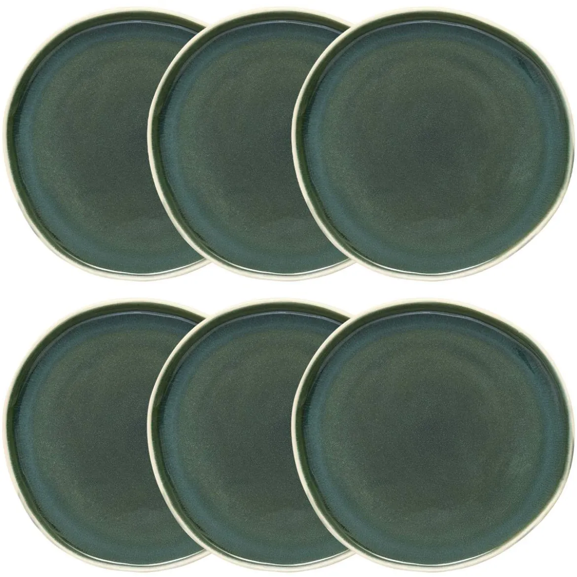 Lot de 6 assiettes plates "Wonja"